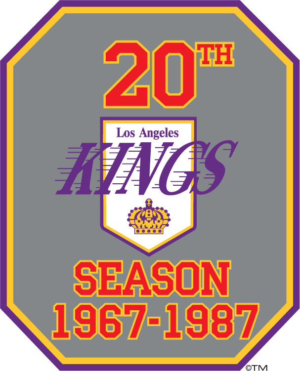Los Angeles Kings 1987 Anniversary Logo fabric transfer